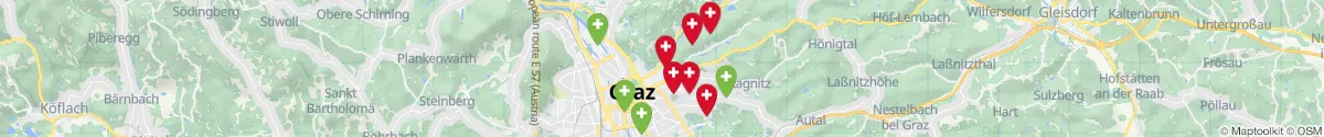 Kartenansicht für Apotheken-Notdienste in der Nähe von Ries (Graz (Stadt), Steiermark)